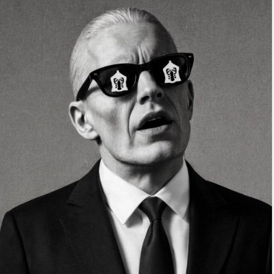 Black and white Manfred portrait
